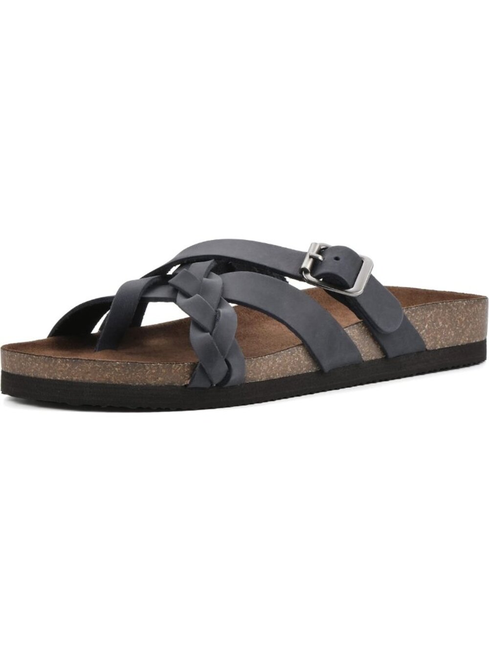 Chic White Braided Footbed Sandals for Women - Comfortable Summer Style